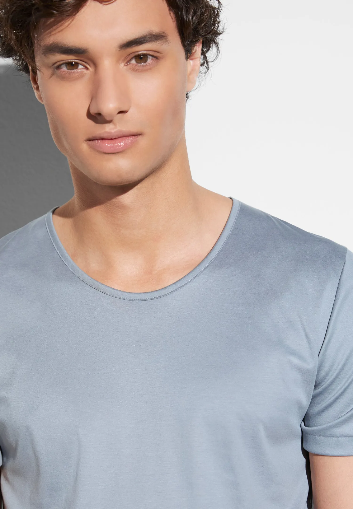 Sea Island|T-Shirts-Zimmerli Sea IslandT-Shirt à manches courtes - smoky blue