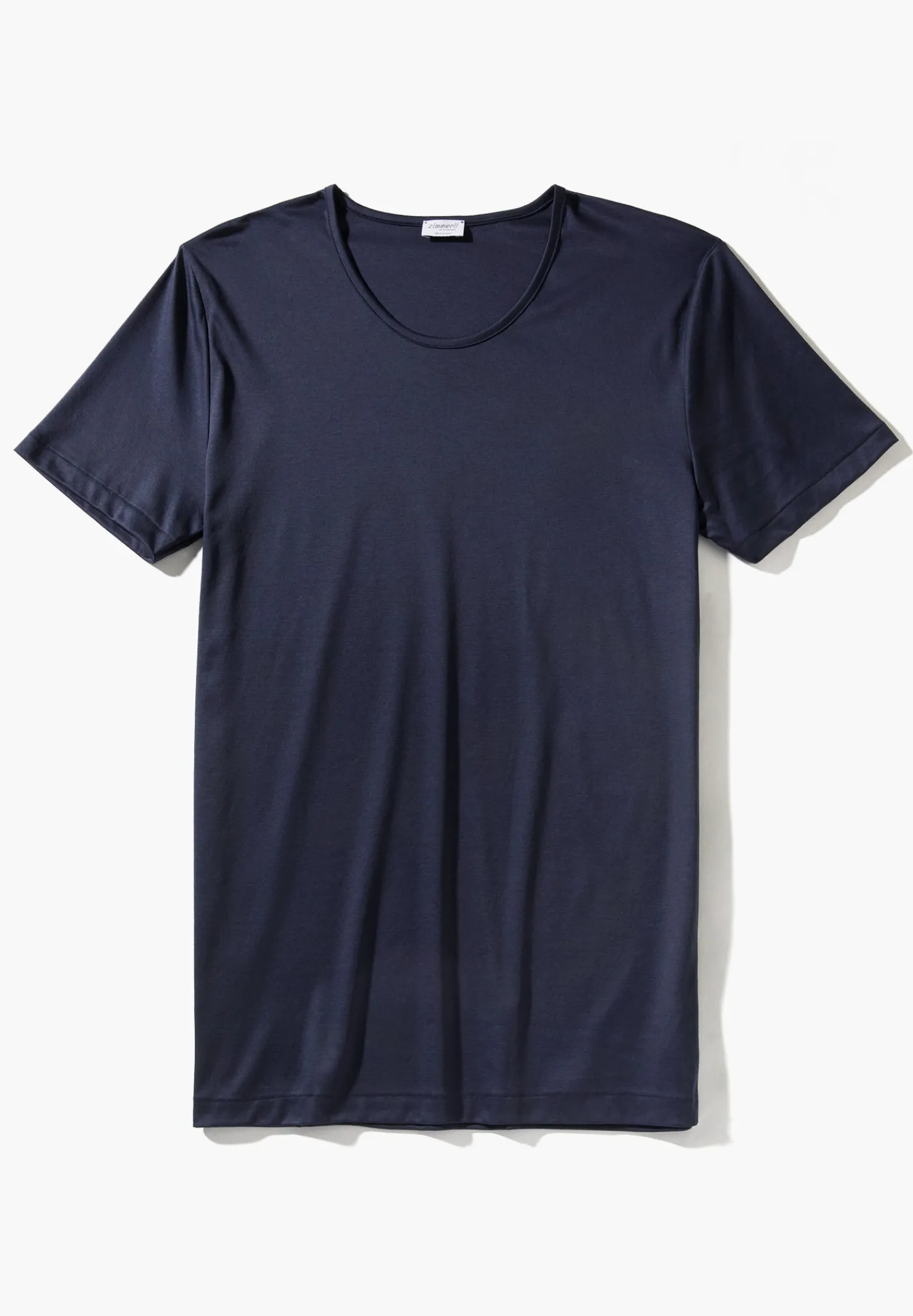 Sea Island|T-Shirts-Zimmerli Sea IslandT-Shirt à manches courtes, col rond fin - navy