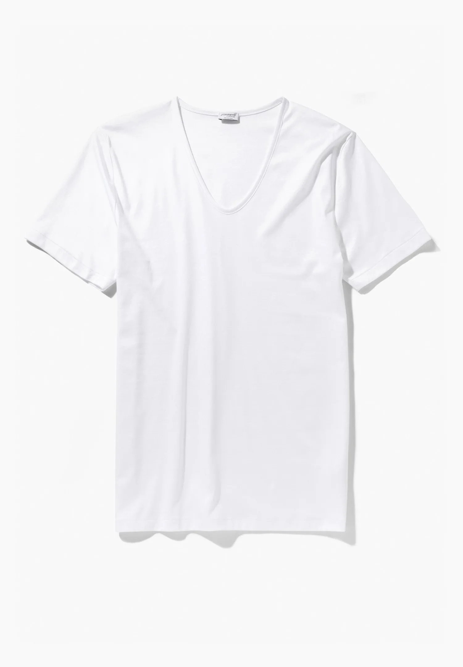 Sea Island|T-Shirts-Zimmerli Sea IslandT-Shirt à manches courtes col en V - white