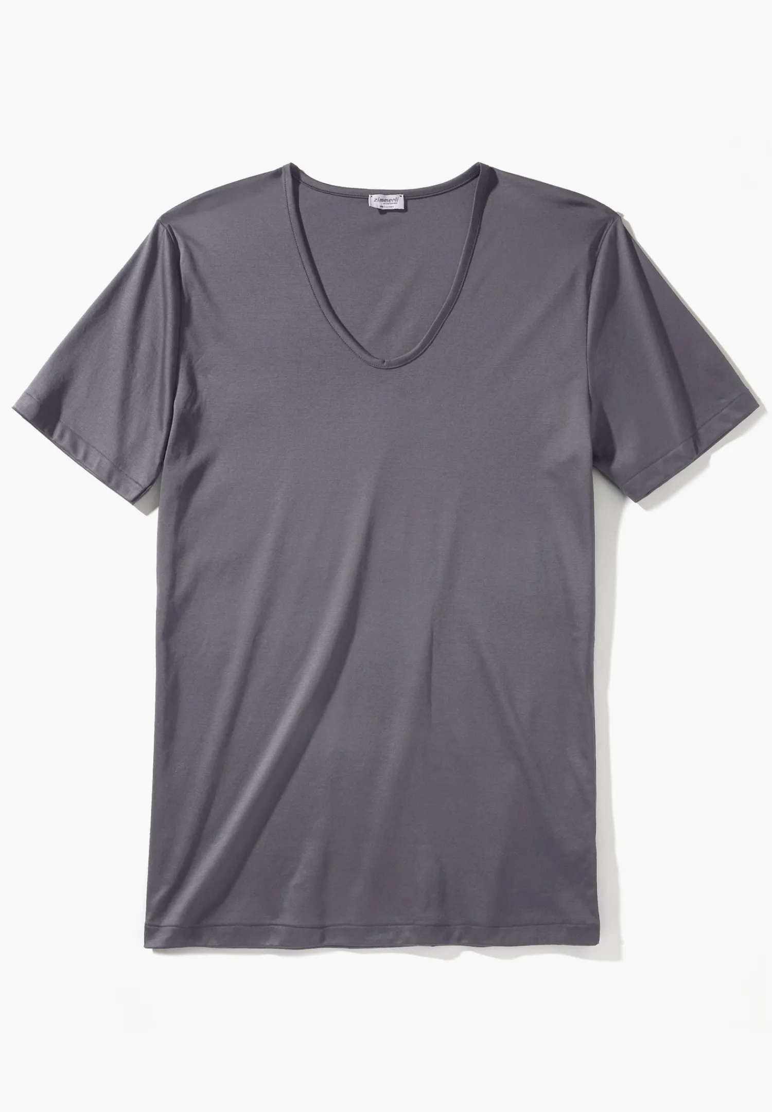 Sea Island|T-Shirts-Zimmerli Sea IslandT-Shirt à manches courtes col en V - dark grey