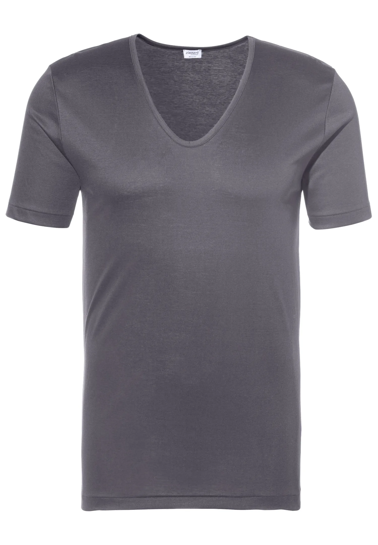 Sea Island|T-Shirts-Zimmerli Sea IslandT-Shirt à manches courtes col en V - dark grey