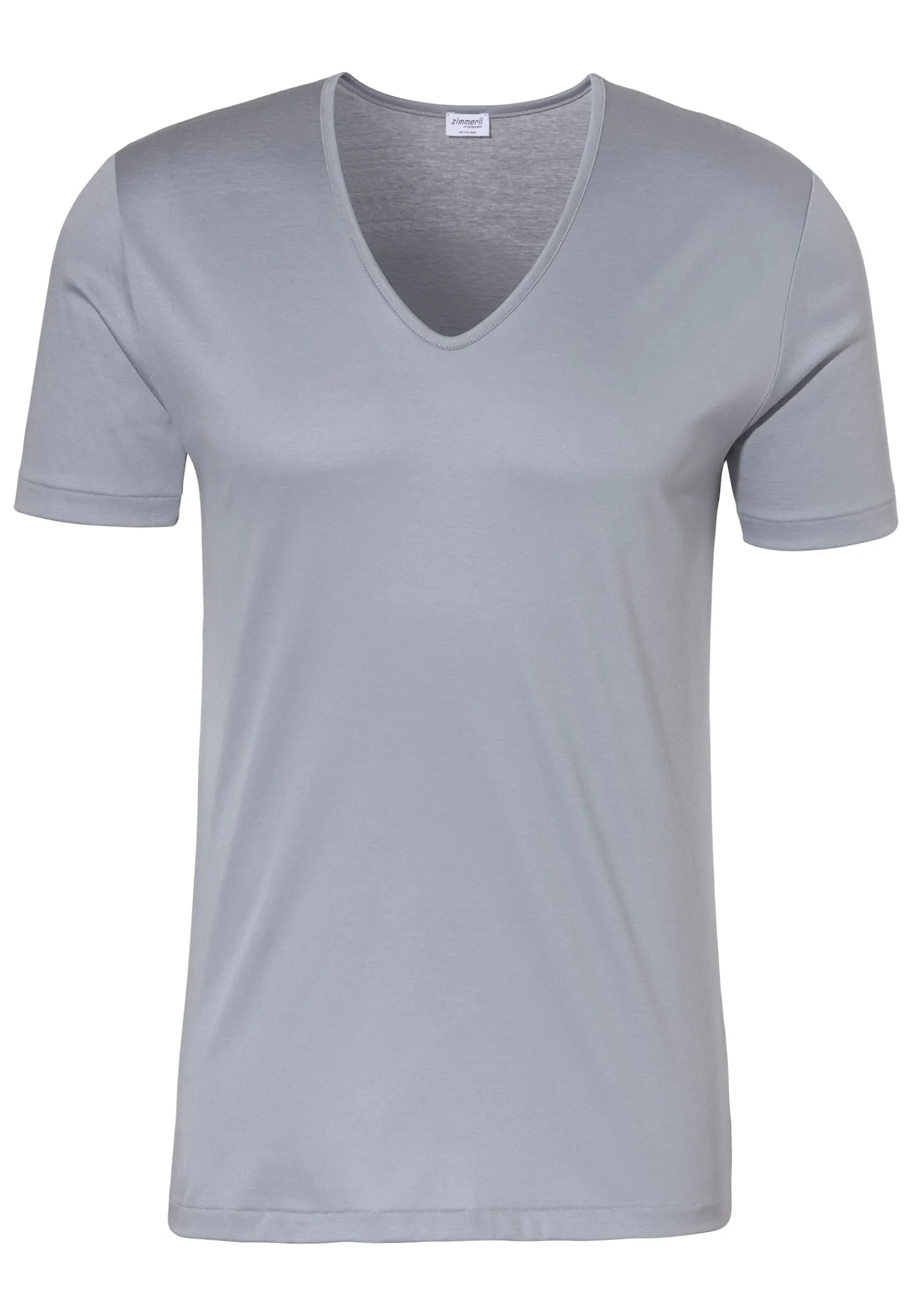Sea Island|T-Shirts-Zimmerli Sea IslandT-Shirt à manches courtes col en V - smoky blue