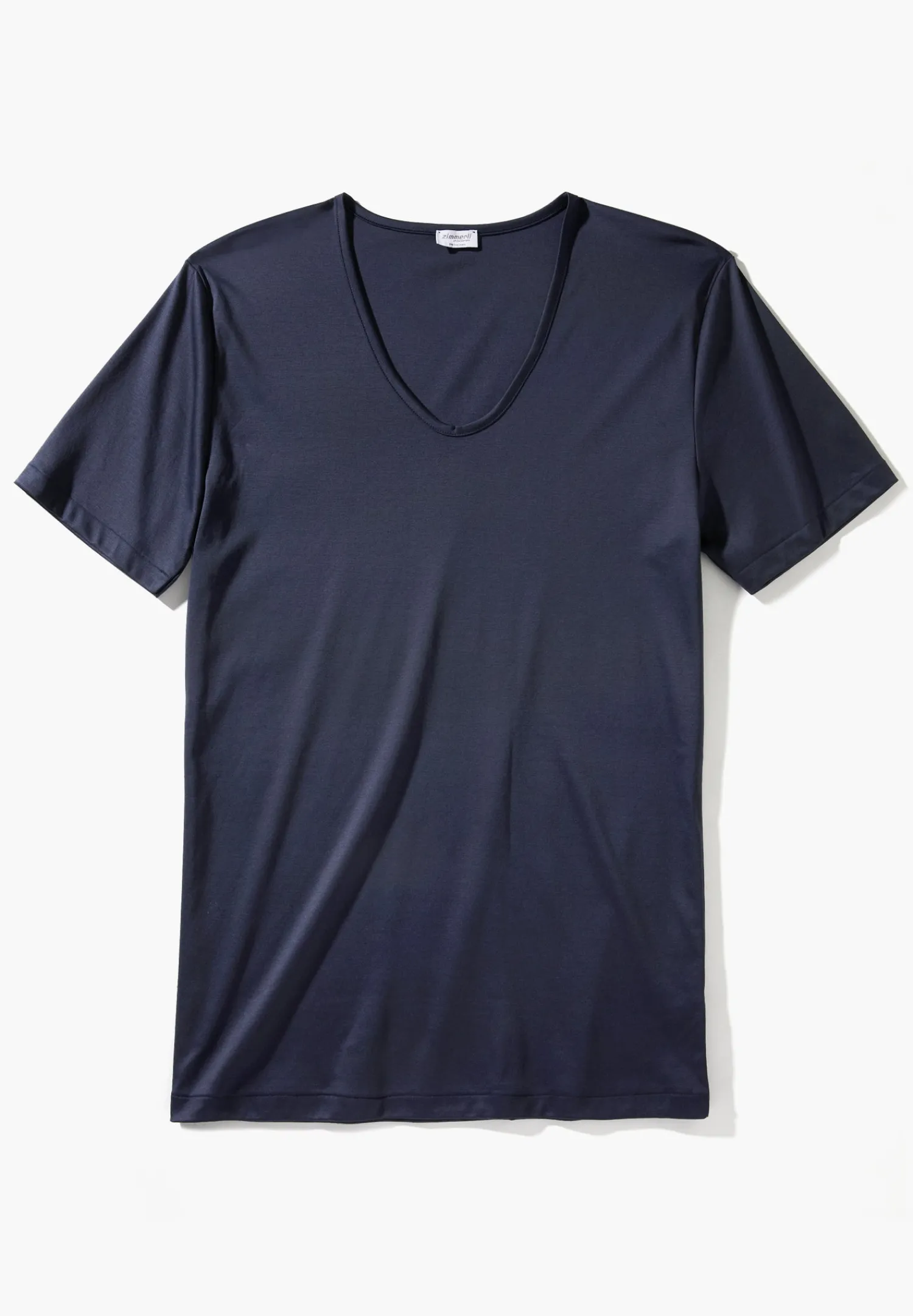 Sea Island|T-Shirts-Zimmerli Sea IslandT-Shirt à manches courtes col en V - navy