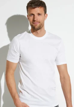 Sea Island|T-Shirts-Zimmerli Sea IslandT-Shirt à manches courtes, col rond - blanc