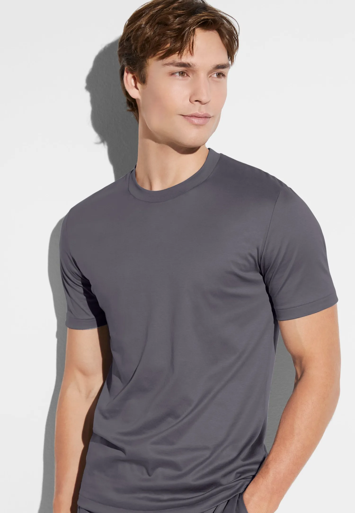 Sea Island|T-Shirts-Zimmerli Sea IslandT-Shirt à manches courtes - dark grey