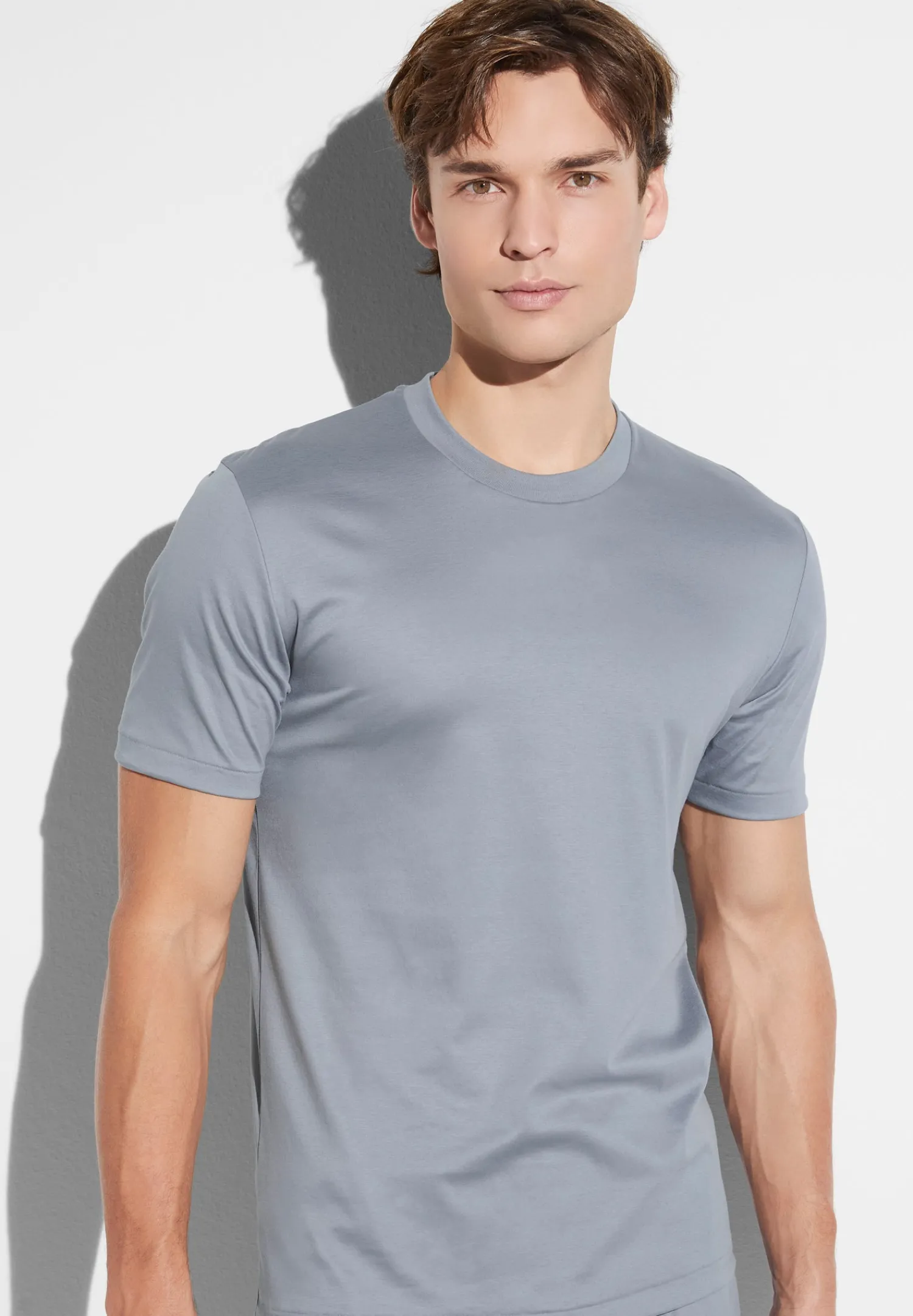 Sea Island|T-Shirts-Zimmerli Sea IslandT-Shirt à manches courtes - smoky blue