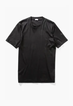 Sea Island|T-Shirts-Zimmerli Sea IslandT-Shirt à manches courtes, col rond - noir