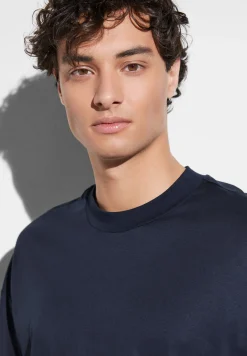 Sea Island|T-Shirts Manches Longues-Zimmerli Sea IslandT-Shirt à manches longues - navy