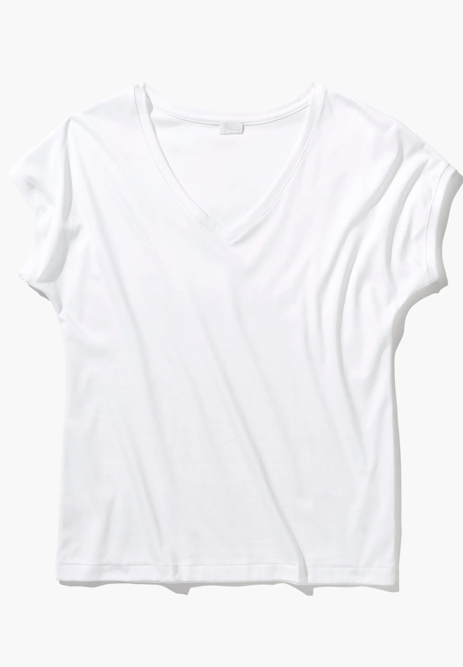 Sea Island|T-Shirts-Zimmerli Sea IslandT-Shirt à manches courtes col en V - white