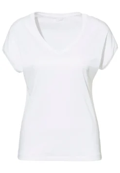 Sea Island|T-Shirts-Zimmerli Sea IslandT-Shirt à manches courtes col en V - white