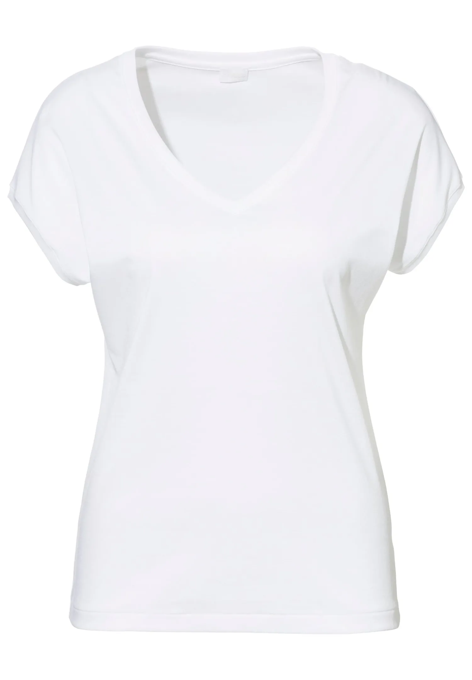 Sea Island|T-Shirts-Zimmerli Sea IslandT-Shirt à manches courtes col en V - white