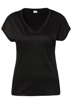 Sea Island|T-Shirts-Zimmerli Sea IslandT-Shirt à manches courtes col en V - black