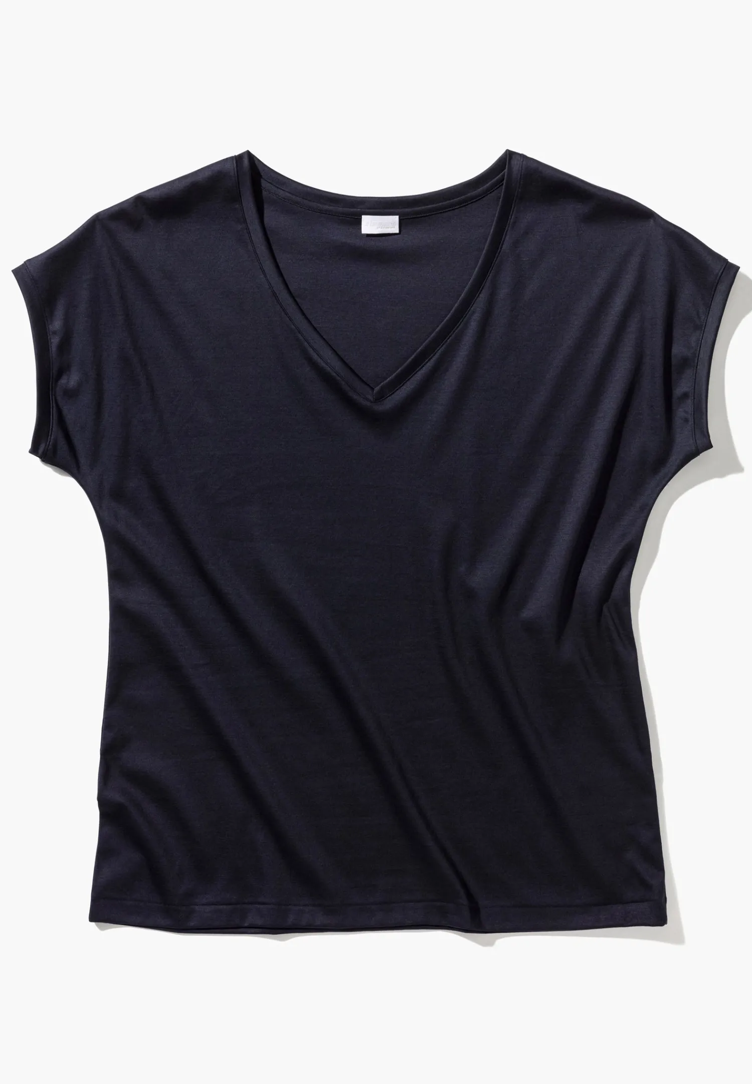 Sea Island|T-Shirts-Zimmerli Sea IslandT-Shirt à manches courtes col en V - navy