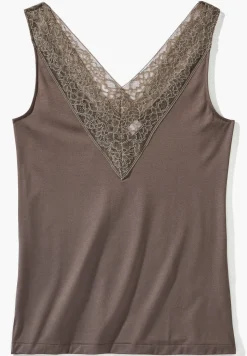 Tops-Zimmerli Sensual FashionTop - olive brown