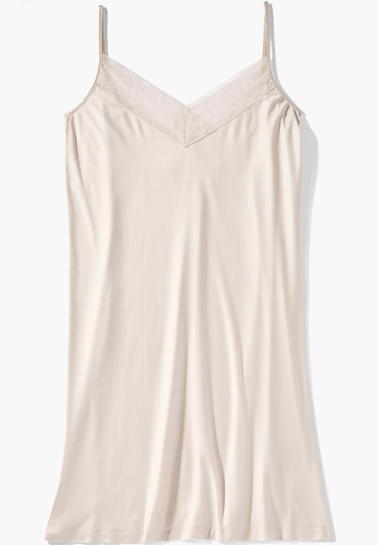 Chemises De Nuit-Zimmerli Silk DreamsChemise de nuit bretelles spaghetti - vanilla