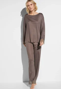 Pyjamas-Zimmerli Silk DreamsPyjama longues - olive brown