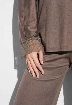 Pyjamas-Zimmerli Silk DreamsPyjama longues - olive brown