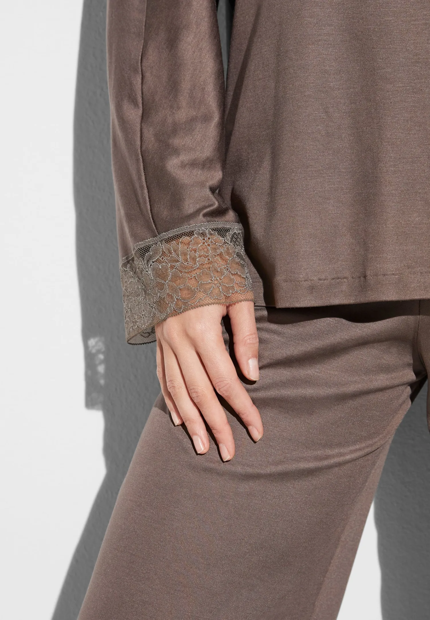 Pyjamas-Zimmerli Silk DreamsPyjama longues - olive brown