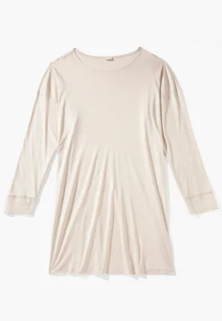 T-Shirts À Manches Longues|Chemises De Nuit-Zimmerli Silk DreamsTee-shirt de nuit manches longues - vanilla