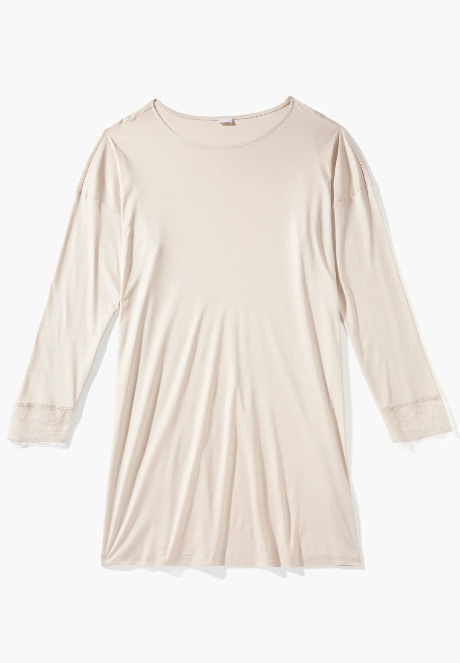 T-Shirts À Manches Longues|Chemises De Nuit-Zimmerli Silk DreamsTee-shirt de nuit manches longues - vanilla