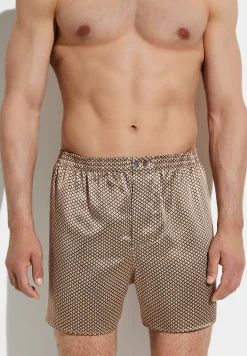 Silk Nightwear|Boxershorts-Zimmerli Silk NightwearBoxer Shorts - fantasy gold