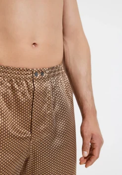 Silk Nightwear|Boxershorts-Zimmerli Silk NightwearBoxer Shorts - fantasy gold