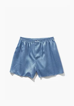 Silk Nightwear|Boxershorts-Zimmerli Silk NightwearBoxer Shorts - fant. Blue