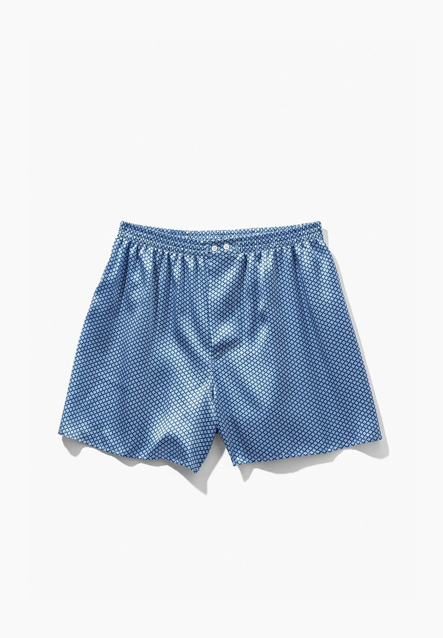 Silk Nightwear|Boxershorts-Zimmerli Silk NightwearBoxer Shorts - fant. Blue