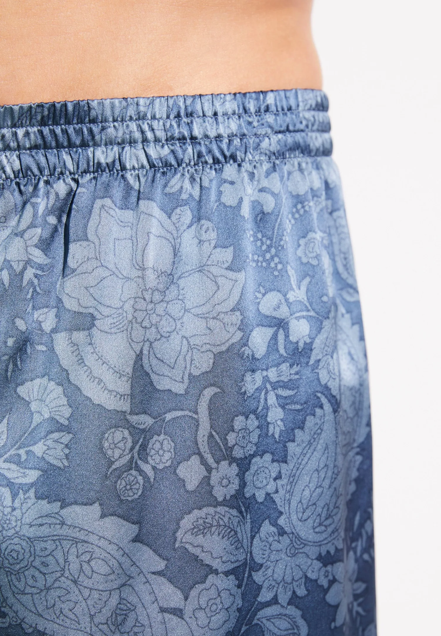 Silk Nightwear|Boxershorts-Zimmerli Silk NightwearBoxer Shorts - paisley blue