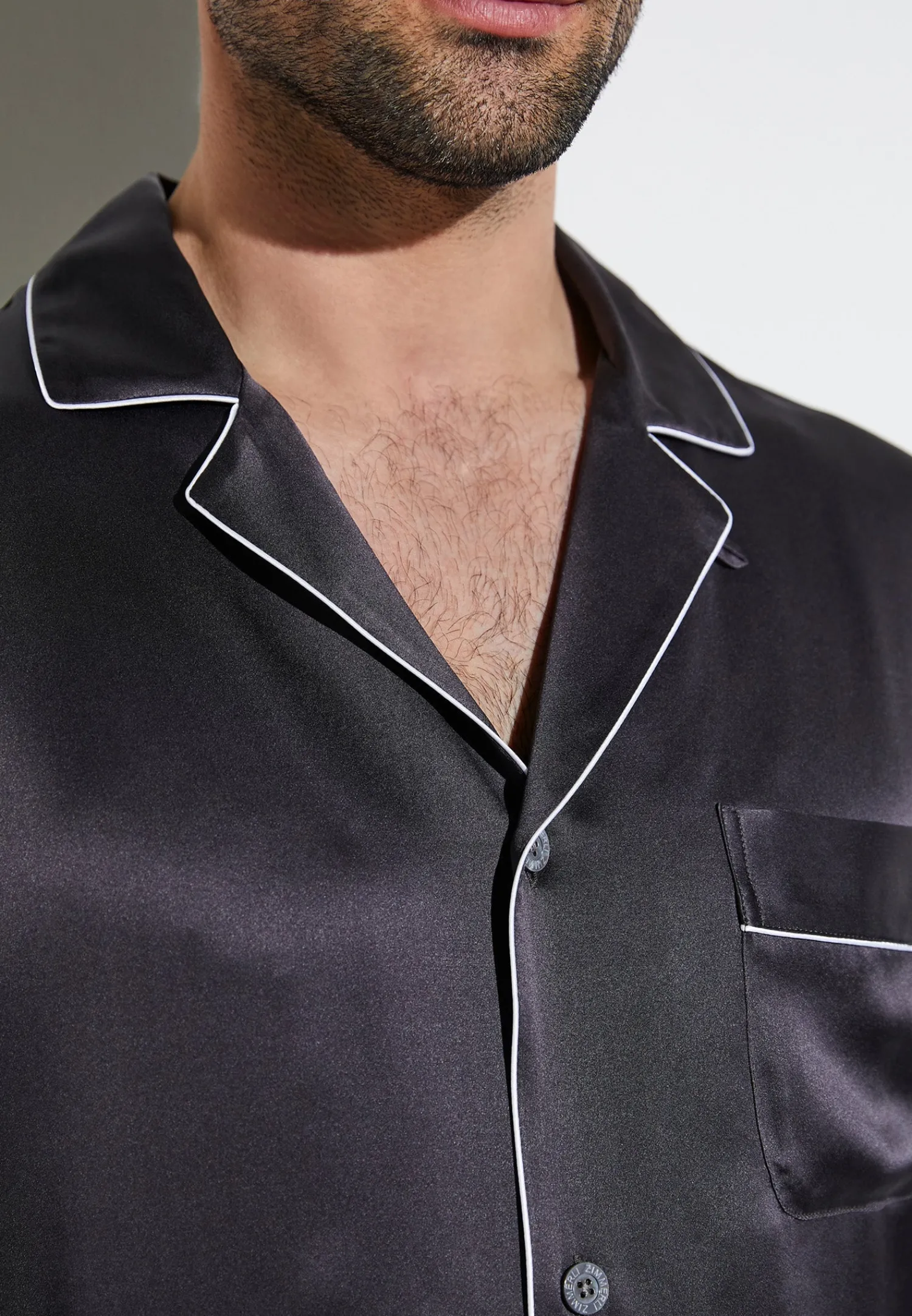 Silk Nightwear|Pyjamas-Zimmerli Silk NightwearPyjama longues - anthrazit