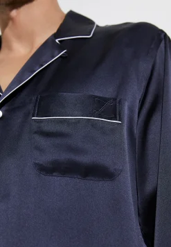 Silk Nightwear|Pyjamas-Zimmerli Silk NightwearPyjama longues - navy