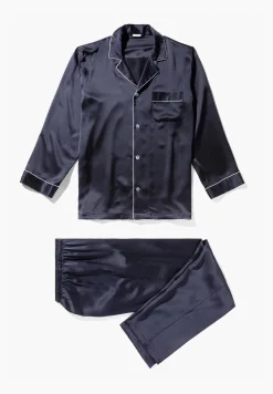 Silk Nightwear|Pyjamas-Zimmerli Silk NightwearPyjama longues - navy