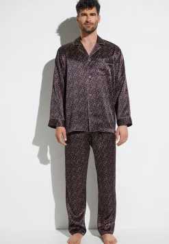 Silk Nightwear|Pyjamas-Zimmerli Silk NightwearPyjama longues - leaves