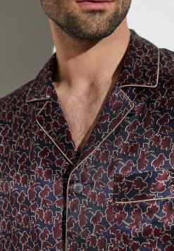 Silk Nightwear|Pyjamas-Zimmerli Silk NightwearPyjama longues - leaves