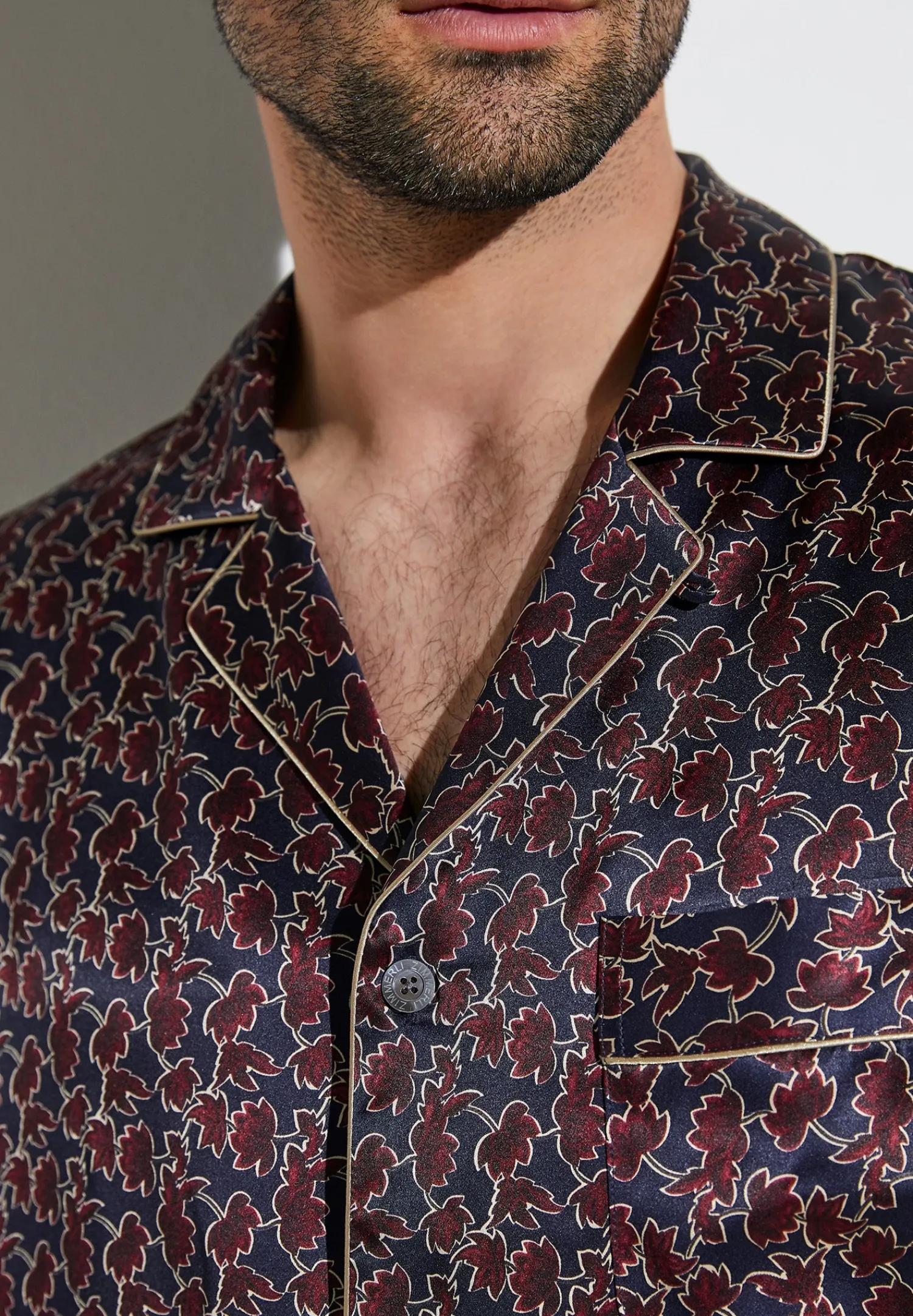 Silk Nightwear|Pyjamas-Zimmerli Silk NightwearPyjama longues - leaves