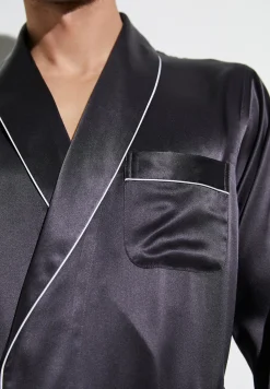 Silk Nightwear|Peignoirs-Zimmerli Silk NightwearRobe de chambre longue - anthrazit