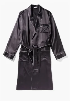 Silk Nightwear|Peignoirs-Zimmerli Silk NightwearRobe de chambre longue - anthrazit