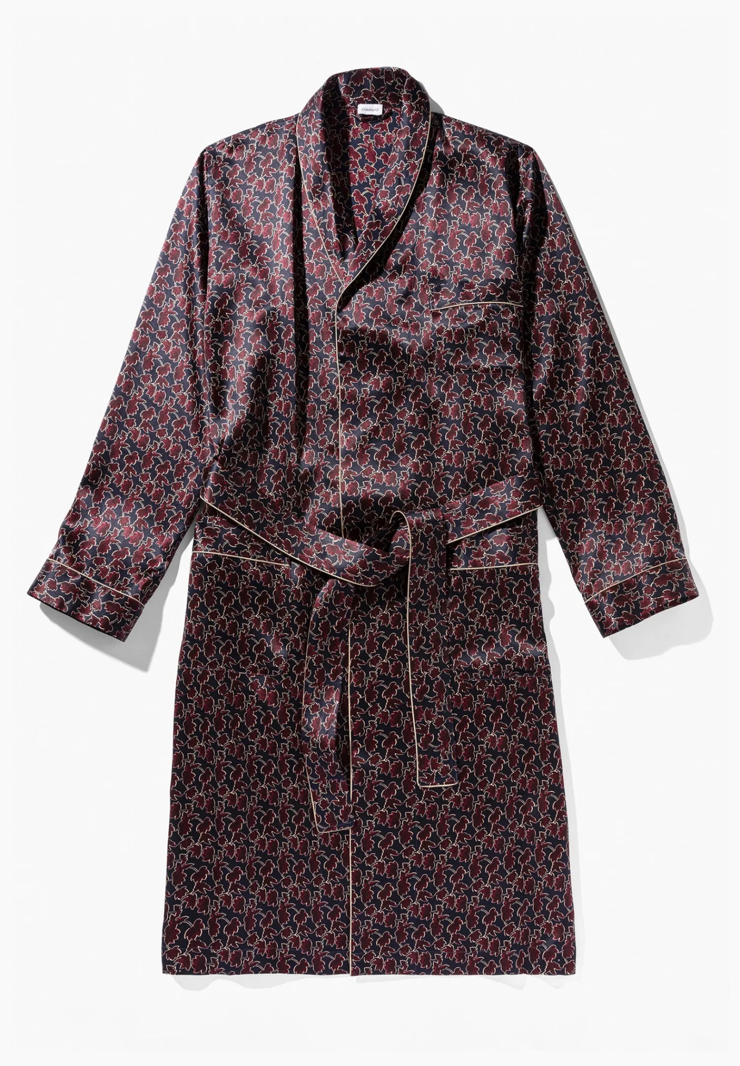 Silk Nightwear|Peignoirs-Zimmerli Silk NightwearRobe de chambre longue - leaves
