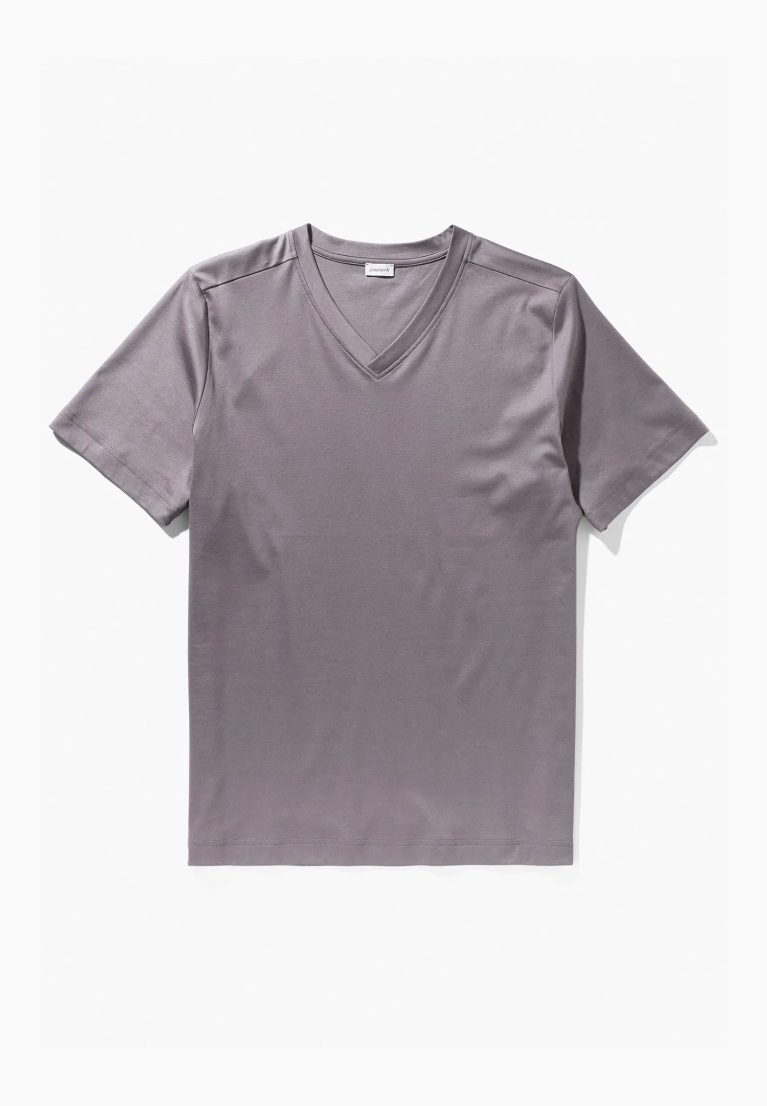 Supreme Green Cotton|T-Shirts-Zimmerli Supreme Green CottonT-Shirt à manches courtes col en V - grey