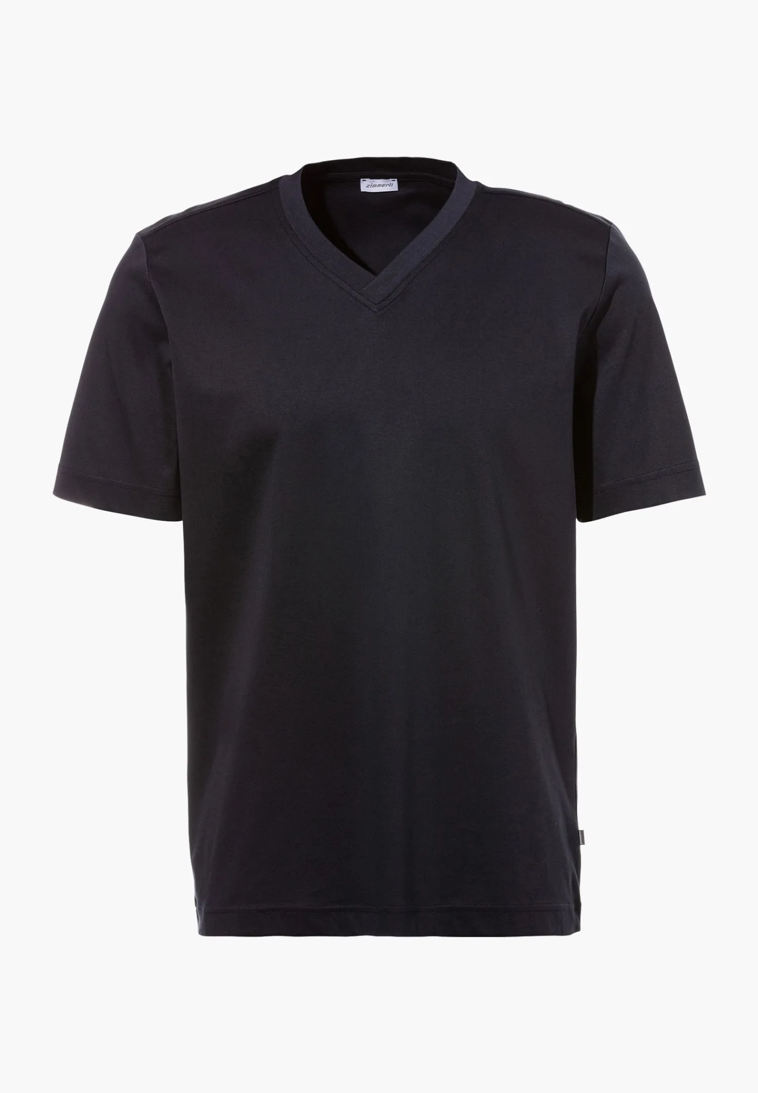 Supreme Green Cotton|T-Shirts-Zimmerli Supreme Green CottonT-Shirt à manches courtes col en V - navy
