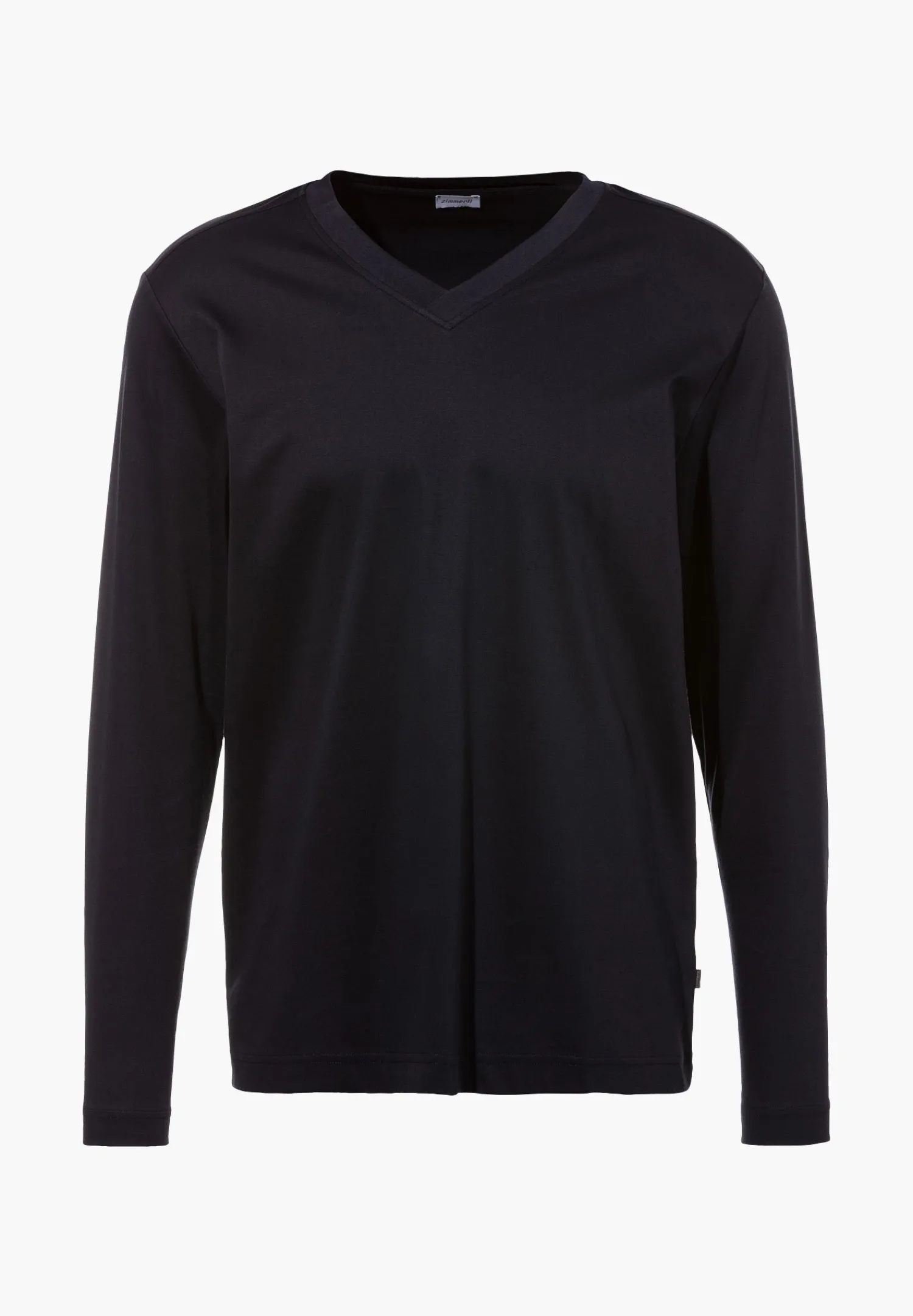 Supreme Green Cotton|T-Shirts Manches Longues-Zimmerli Supreme Green CottonT-Shirt à manches longues col en V - navy