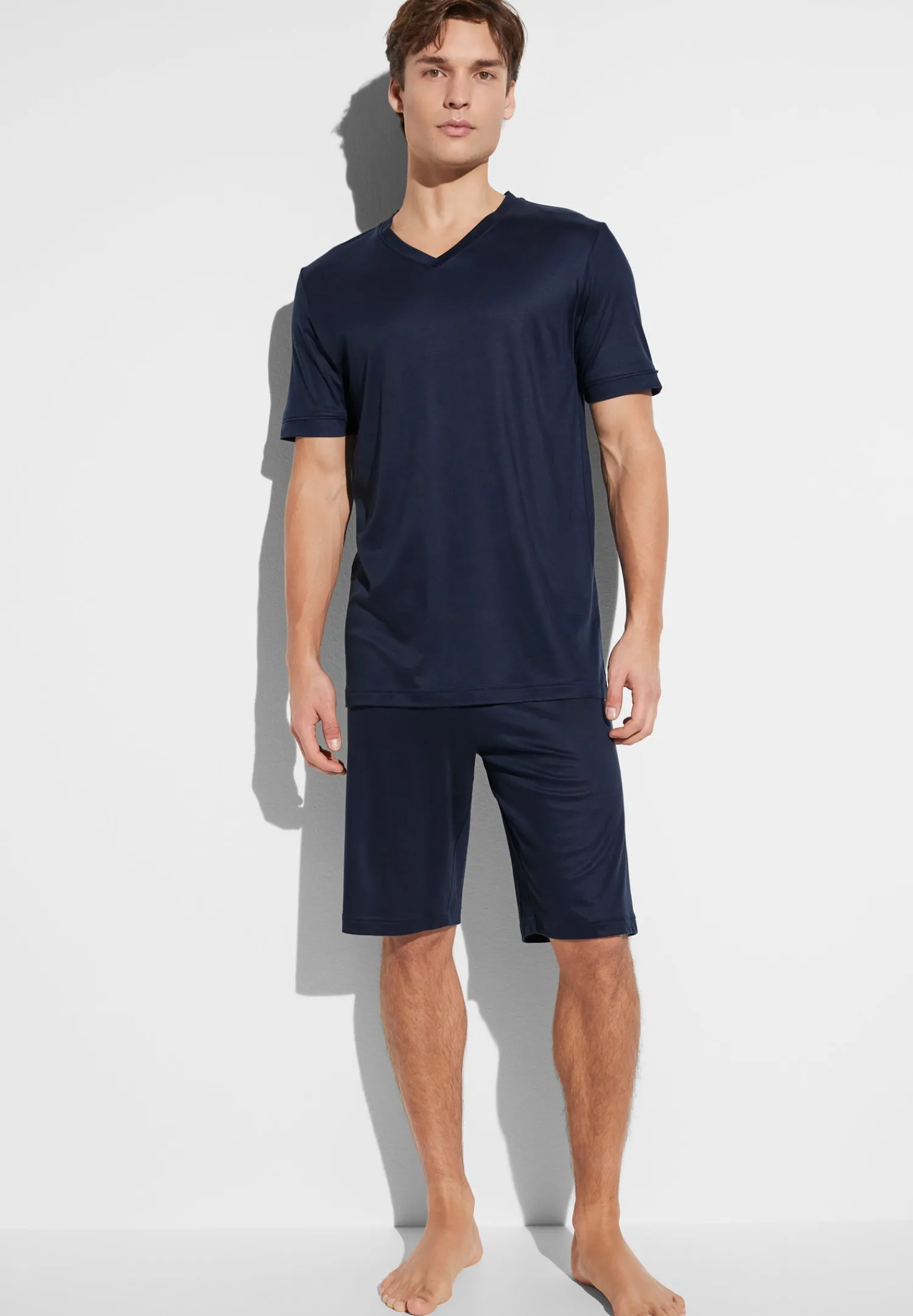 Pyjamas-Zimmerli Sustainable LuxuryPyjama court - twilight blue