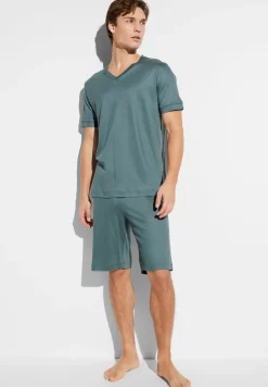 Pyjamas-Zimmerli Sustainable LuxuryPyjama court - jade