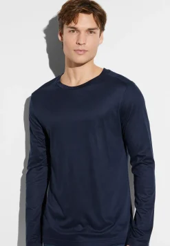 T-Shirts Manches Longues|T-Shirts-Zimmerli Sustainable LuxuryT-Shirt à manches longues - twilight blue