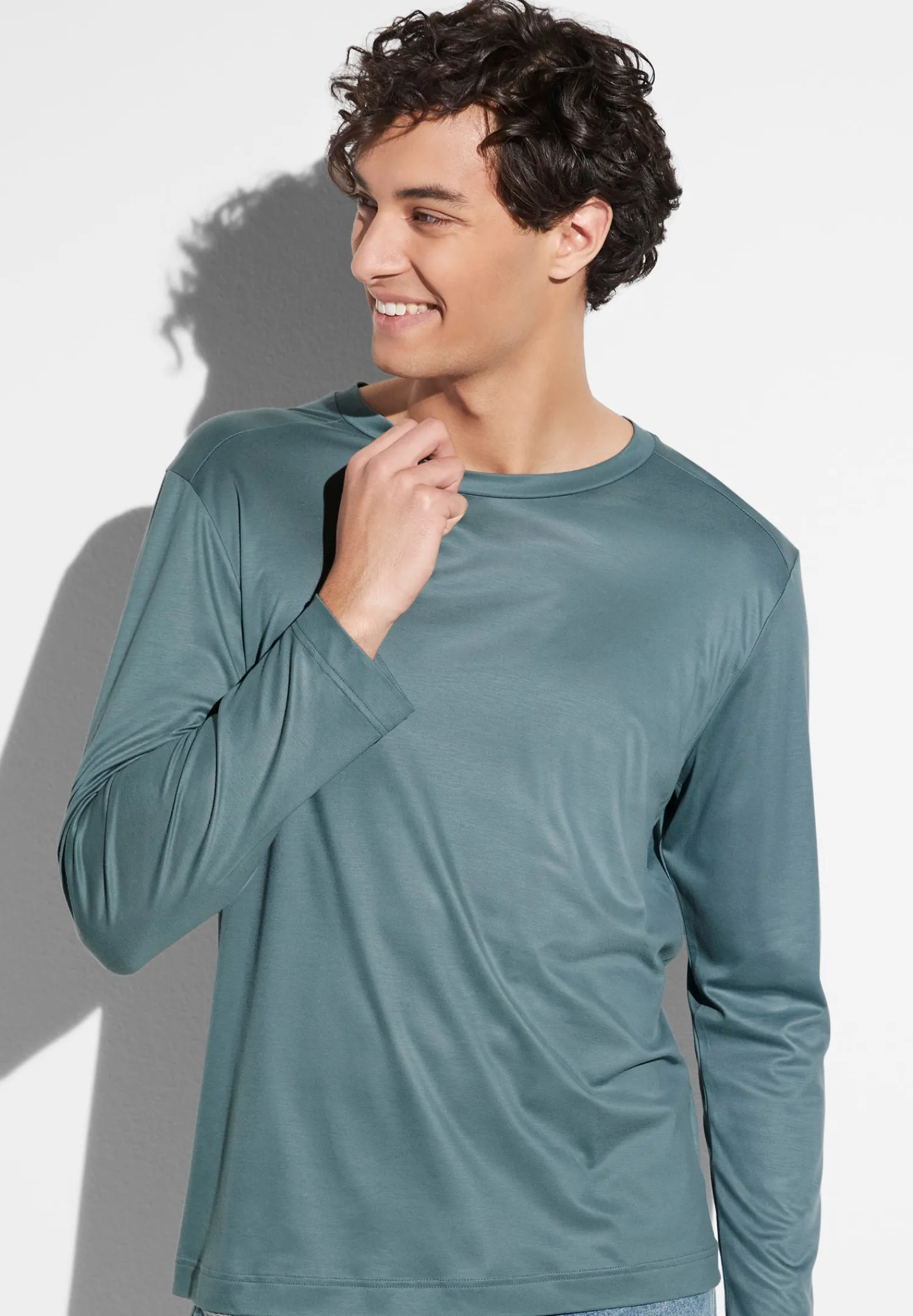 T-Shirts Manches Longues|T-Shirts-Zimmerli Sustainable LuxuryT-Shirt à manches longues - jade