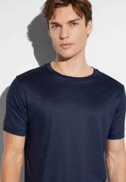 T-Shirts|T-Shirts-Zimmerli Sustainable LuxuryT-Shirt à manches courtes - twilight blue