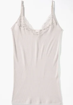 Wool & Silk|Tops Spaghettis-Zimmerli Wool & SilkCaraco fines bretelles - dove