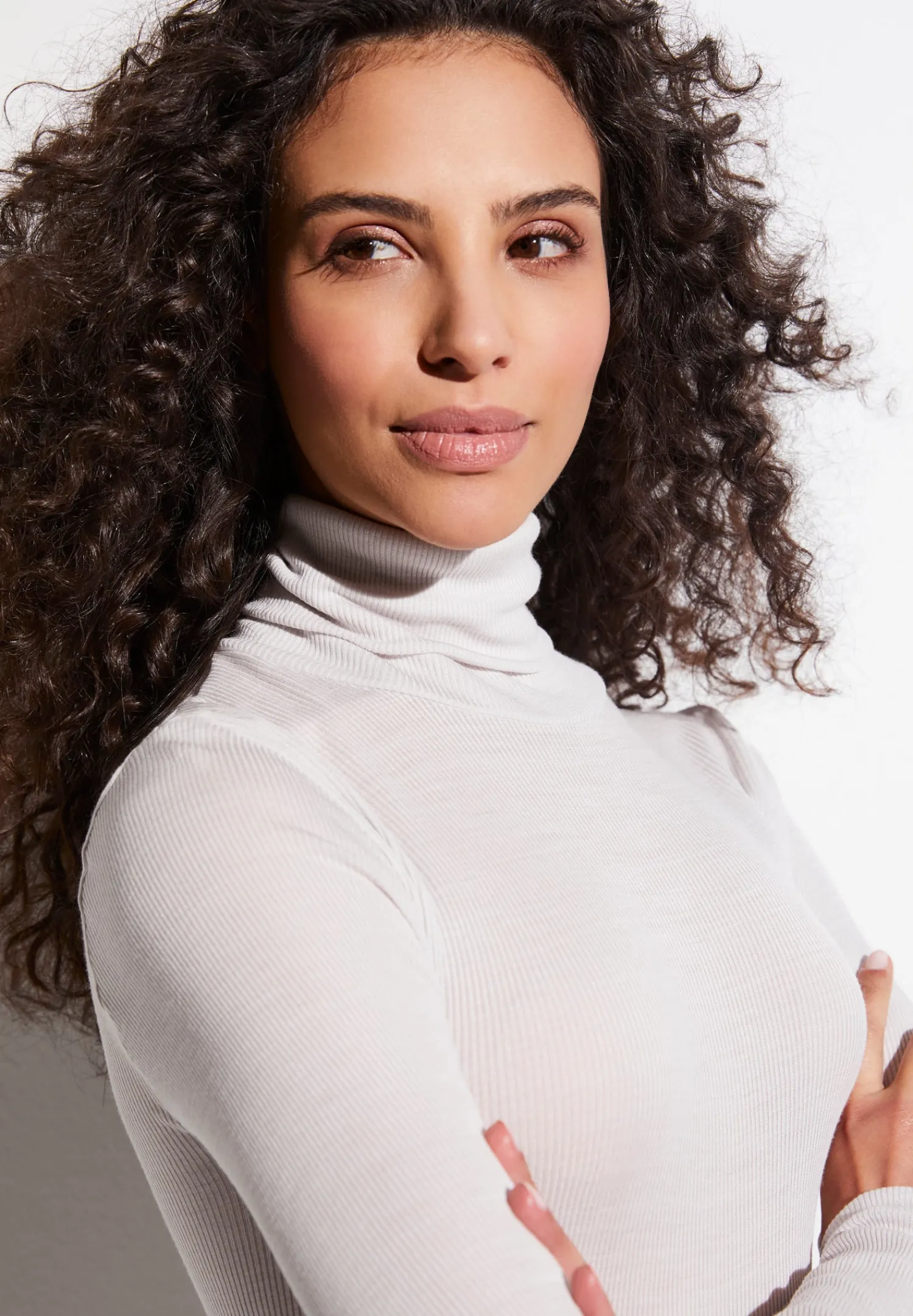 Wool & Silk|T-Shirts À Manches Longues-Zimmerli Wool & SilkCol roulé à manches longues - dove