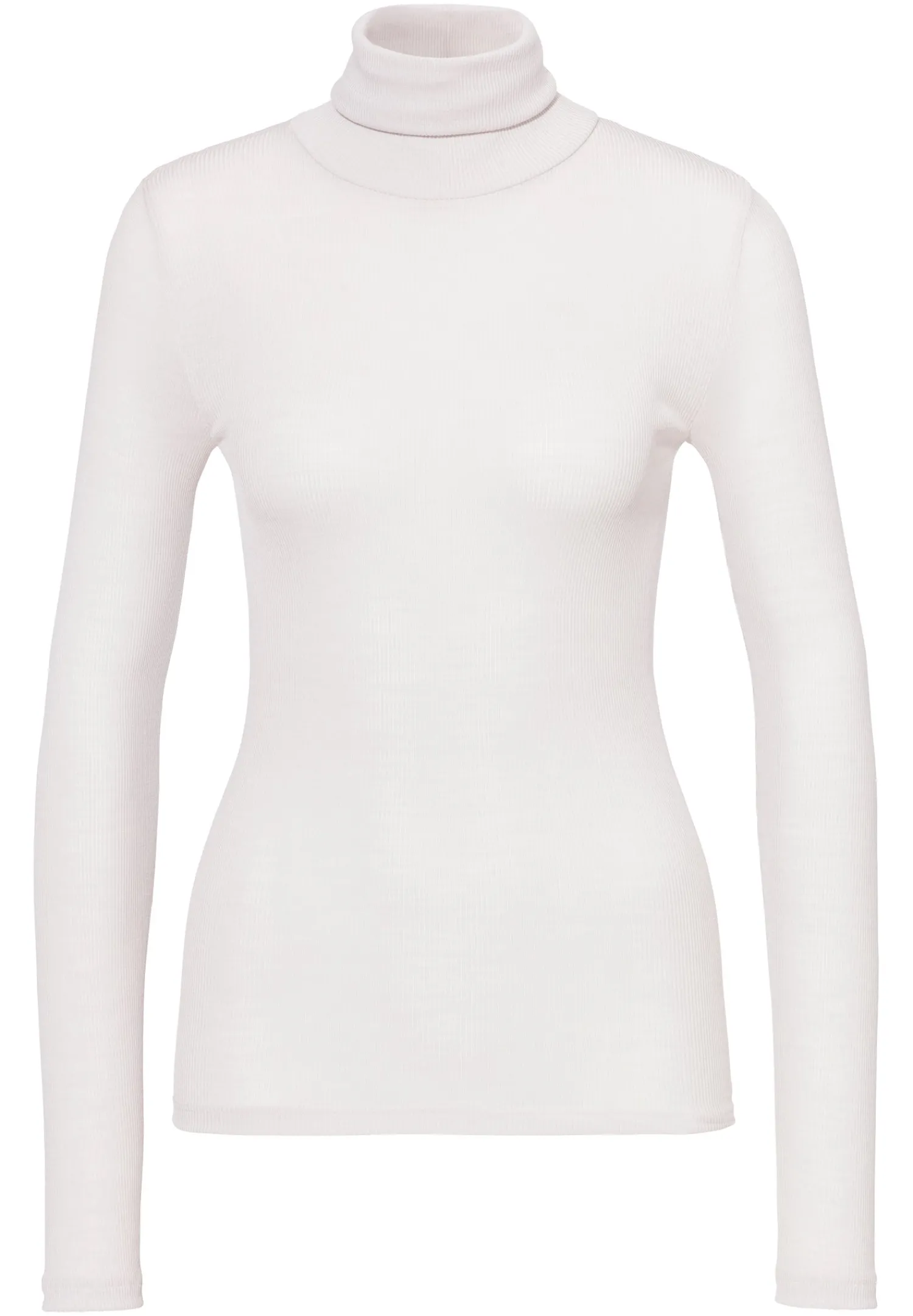 Wool & Silk|T-Shirts À Manches Longues-Zimmerli Wool & SilkCol roulé à manches longues - dove