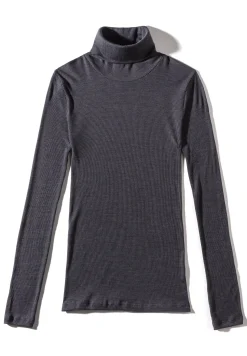 Wool & Silk|T-Shirts À Manches Longues-Zimmerli Wool & SilkCol roulé à manches longues - anthrazit